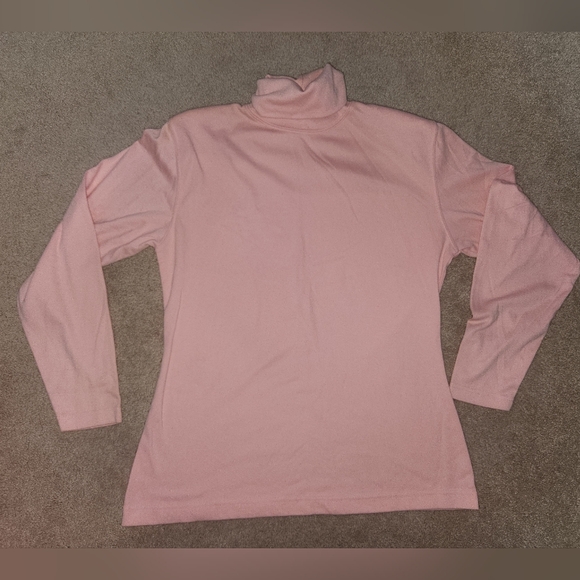 Paul Harris Design Tops - Vintage Paul Harris Womens Medium Pink Turtle Neck With Shoulder Pads